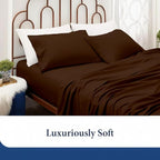 SKY BEDDINGS King Pillowcase Set of 2 - Soft Brushed Microfiber Pillow Cases with Envelope Clouser - Wrinkle-Free, Fade-Resistant Pillow Covers - 20 x 40 Inches, Chocolate