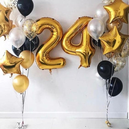 Gold Number 3 Balloon 40 Inch, 3rd Birthday Party Decorations Men Women | Foil - Image 2