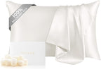 THXSILK 100% Pure Mulberry Silk Pillowcase for Hair and Skin, Grade 6A+ Mulberry Silk, Durable, Soft and Breathable Silk Pillow Case (King 20"x36", White)