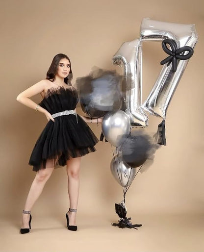 27 Balloon 40 inch Silver Number Balloons - Image 4