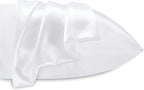 BEDELITE Satin Pillowcase for Hair and Skin, Super Soft and Cooling Similar to Silk Pillow Cases 2 Pack with Envelope Closure, Gift for Women Men(20"x36" King Size, White)