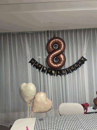 5 Balloon - Brown Birthday Number Balloons, 40 Inch Decorations Men Women | - Image 3
