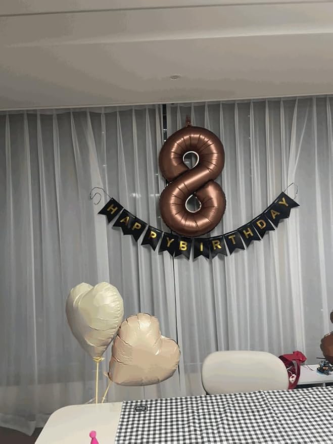 1 Balloon - Brown Birthday Number Balloons, 40 Inch Decorations Men Women | - Image 7