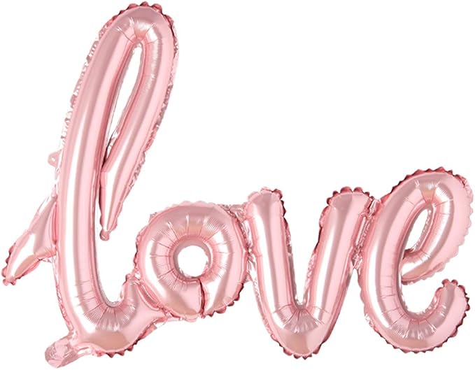 Giant multicolor Love Letter Foil Balloons Champagne Love Balloon, Wedding by REIANS