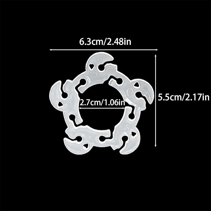30 Pcs Balloon Clips, Plastic Flower Shaped Reusable Balloons Arch Clip Holders - Image 2