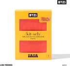 Kitsch x BT21 Satin Pillowcase with Zipper – Better Than Silk Pillowcase, Tata Character & Funky Floral Print – Soft Cooling Toddler Bed Time Pillow Case for Hair & Skin – King Size 19x36