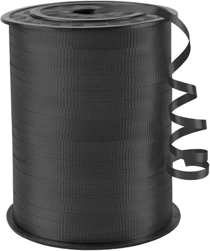 Black Crimped Curling Ribbon, 1/5" Wide x 500 Yards Christmas Curling Ribbons by KMERLIFE