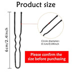 330 Count U Shaped Hair Pins for Buns, YINGFENG 2.4 inch Bun Pins Black Hair Pins for Women Girls with Storage Box, Hair Accessories for All Hair Types