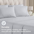 King Pillow Cases - 4 Pack - Super Soft Pillowcase Covers - Envelope Enclosure - Hotel Quality Pillow Protectors - Wrinkle Free, Shrink & Stain Resistant - Machine Washable - 20" x 40" (Steel Blue)