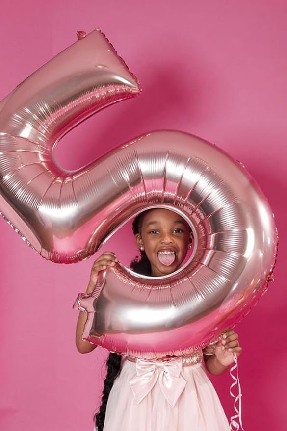 Number 7 Balloons 40 Inch for 7 17 Birthday Party Decorations, Rose Gold | - Image 4