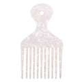 VOCOSTE Wide Tooth, Afro Hair Pick Comb, Hair Styling Tool for Men Women, Plastic, White, 4.8 Inch