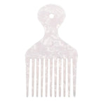 VOCOSTE Wide Tooth, Afro Hair Pick Comb, Hair Styling Tool for Men Women, Plastic, White, 4.8 Inch
