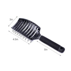 Vent Blow Dryer Hair Brush, Women Thick Long Curly Paddle Detangling Massage Brush, Fast Drying Straight Volume Comb, Curved Anti Static Styling Tool for Wet/Dry Hair