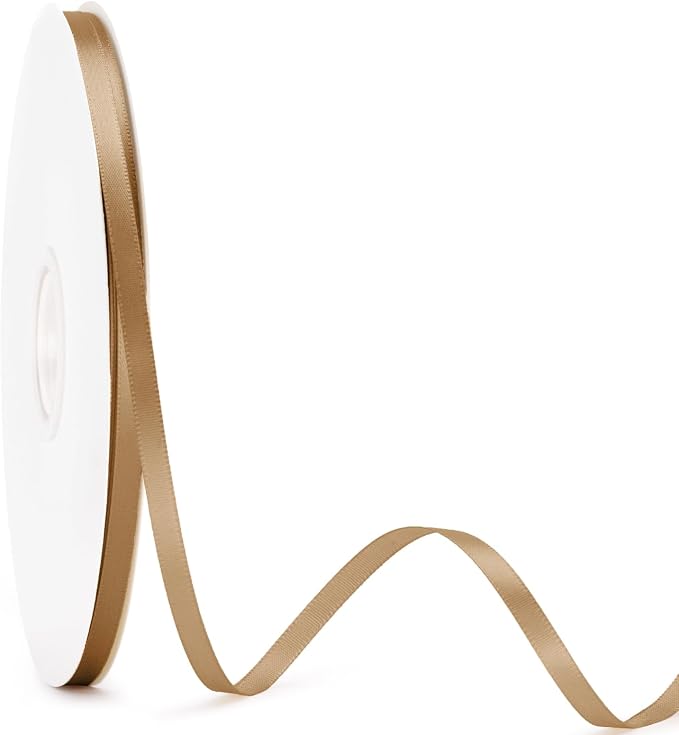 KINGLAKE Light Brown Satin Ribbon by KINGLAKE