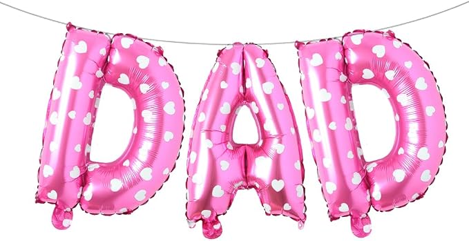 16 INCH DAD Multicolor optional Foil Letter Balloon 16" Happy Father's Day Best by RUIANSI