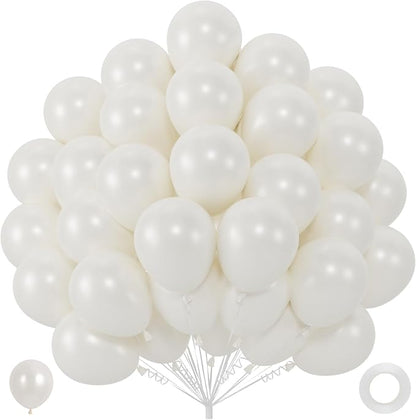 40pcs Pearl White Balloons 12 Inch, Premium Pearl Latex Balloon Kit by ZizasAry