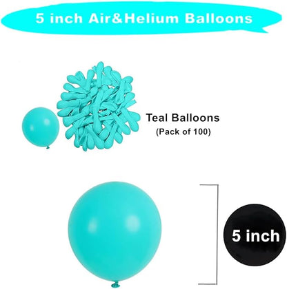 5 inch Teal Balloons - Image 2