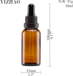 YIZHAO Amber Glass Dropper Bottle 1oz, Tincture Bottles with Glass Dropper, for Essential Oils, Aromatherapy, Cosmetic, Laboratory, Pharmacy, Liquids, Travel –6 Pcs