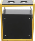 Suspended Salon Station for Hair Stylist, Wall Mounted Styling Salon Station Storage Cabinet w/2*Drawers &Hair Dryer Stand,Floating Nightstand Stylist Storage Cabinet for Home (Gold+Black)