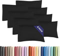 King Pillow Cases Set of 8 - Ultra Soft Hotel Quality Pillowcase Covers - Comfy & Wrinkle Free - Shrink, Stain and Fade Resistant - Easy-Care, Machine Washable Pillow Protectors - 8 Piece Set - Black