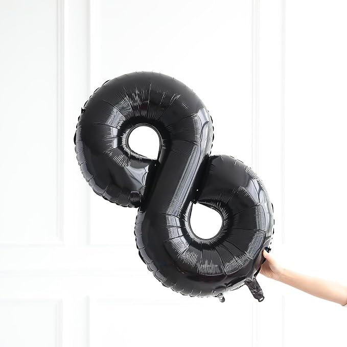 40inch Jumbo Black 18 Number Balloons - Image 5