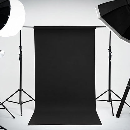Kate Seamless Paper Backdrop Black Seamless Backdrop Paper Rolls - Image 2