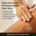 AROMATICA Organic Aloe Vera Gel (2 packs), After Sun Care and Sunburn Relief with Pure Aloe Vera Gel Face&Hair, Sun Burn Moisturizer EWG Verified (10.14oz/300ml)