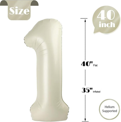 Cream 1 Balloon - Image 5