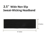 TERSE Christmas Headbands for Women Non Slip Elastic Sweat Hairbands Soft Fabric Hair Bands Workout Yoga Running Sport Thin Hair Wrap for Girls,Black Red Green Headbands