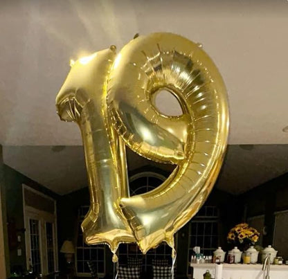 Light Gold Number 3 Balloon 40 inch, Balloon numbers party supplies, deco photo - Image 6