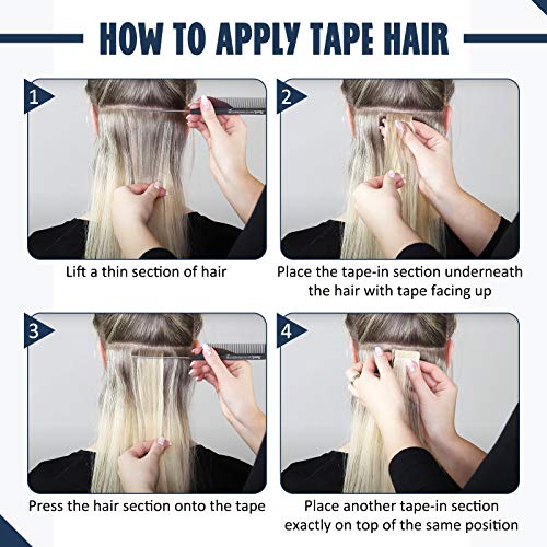 Full Shine Hair Extensions Real Human Hair Invisible Tape in Color Dark Brown 18Inch Straight Seamless Real Remy Skin Weft Tape in Extensions 20Pcs 50Grams Silky Hair Add Volume