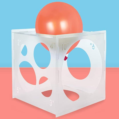 Pllieay 2-10Inch Balloon Sizer, Collapsible Plastic Balloon Sizer Cube Box | - Image 3