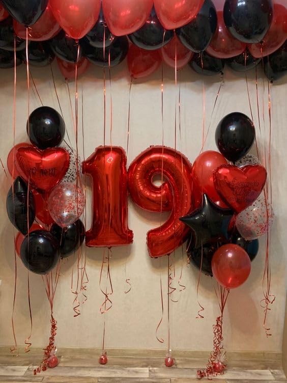Red Number 9 Balloon 40 Inch, 9th Birthday Party Decorations Men Women | Foil - Image 7