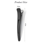 12Pcs 4.3” Long Hair Sectioning Clips, Creaseless Non-Slip Hair Styling Clips with Silicone Band, Professional Sectioning Hair Clips for Styling, Cutting and Rollers