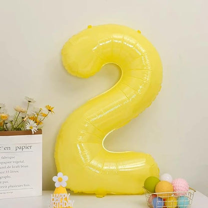 40 inch Yellow Number Balloon Giant Foil Helium Balloons Number 2 Balloon - Image 3