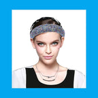 Fashion Wide Headband for Women Colorful Jeweled Glitter Headband Comfortable High Elastic Head Band Hairband Hair Hoop Hair Accessories for Womens