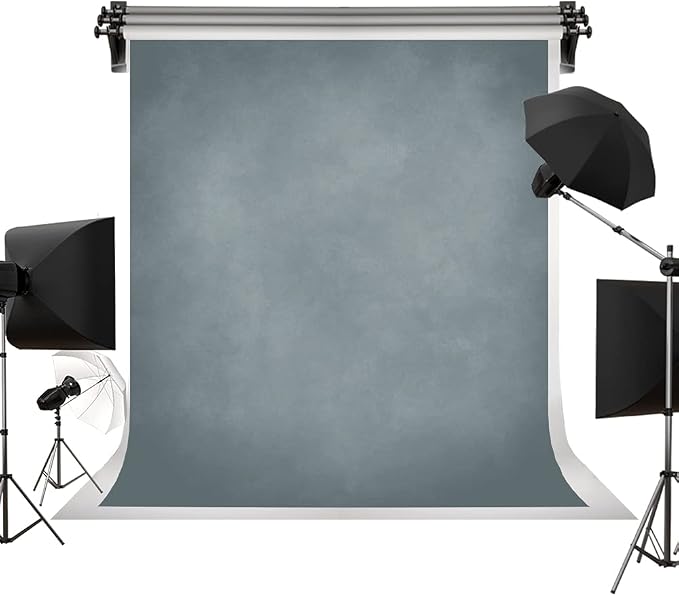 Kate 5x7ft Abstract Blue Grey Backdrop Portrait Backdrops by KateBackdropforPhotography