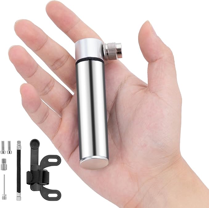 Portable Mini Bicycle Pump, Aluminium Bicycle Air Pump, Easy Inflatable by KardneAuto