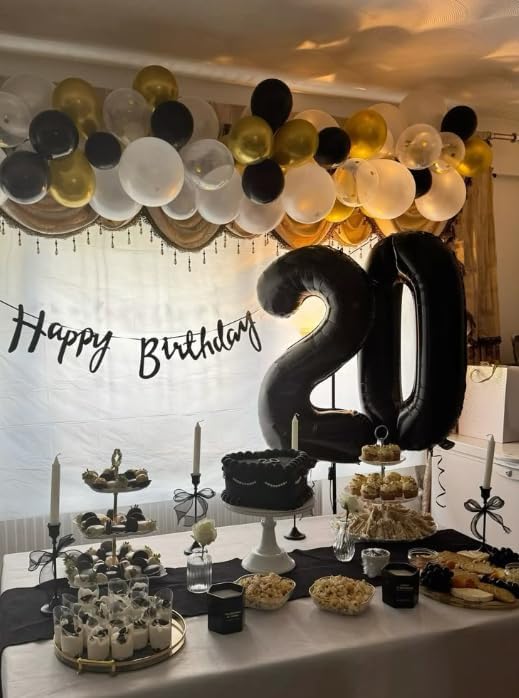 Black 40 Inch 10 Number Balloons, Balloon Decorations - Image 5