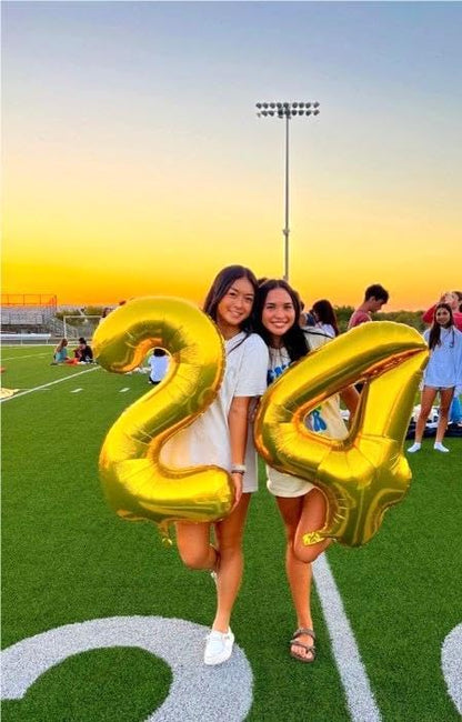40 Inch Gold Large Number 24 42 Birthday Balloon, Giant Numbers 24 42 Balloons - Image 6