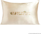 Kitsch x Harry Potter Hufflepuff Satin Pillowcase with Zipper – Double-Sided Crest Design – Better Than Silk Pillowcase – Perfect for Kids Rooms & Toddler Bed Time Pillow Case –Queen/Standard 19x26