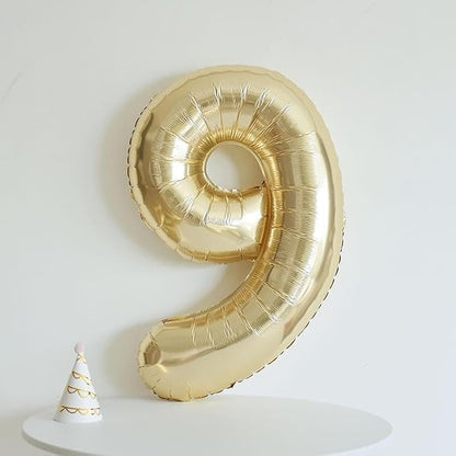 40 inch White Gold Number Balloon Giant Foil Helium Balloons Champagne Gold - Image 7