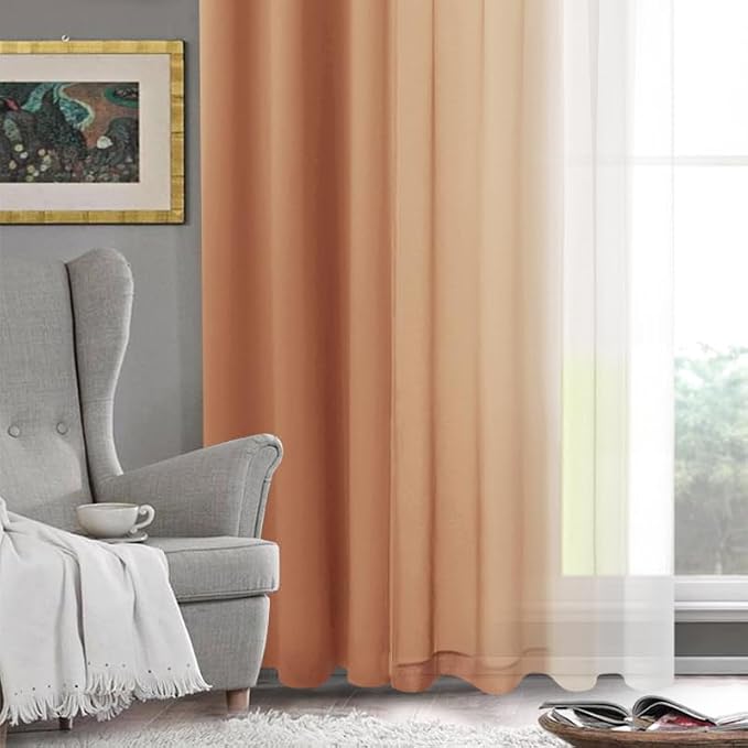 DWCN Ombre Short Sheer Curtains - Image 7