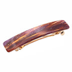 French Amie Small 2 1/4 inch Celluloid Handmade Hair Barrette No Slip Grip Durable Styling Women Hair Accessories Hair Clip for Girls, Made in France(Purple Touch)