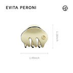 EVITA PERONI Small Hair Clips, Mini Hair Clip for Hair, Little Tiny Claw Clips for Women Girls Half Updo, Straw Yellow