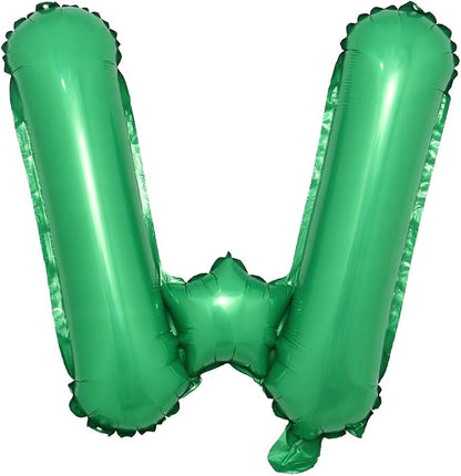 16 inch Green Alphabet Letter and Number Balloons Set Package, Aluminum Hanging by RUIANSI