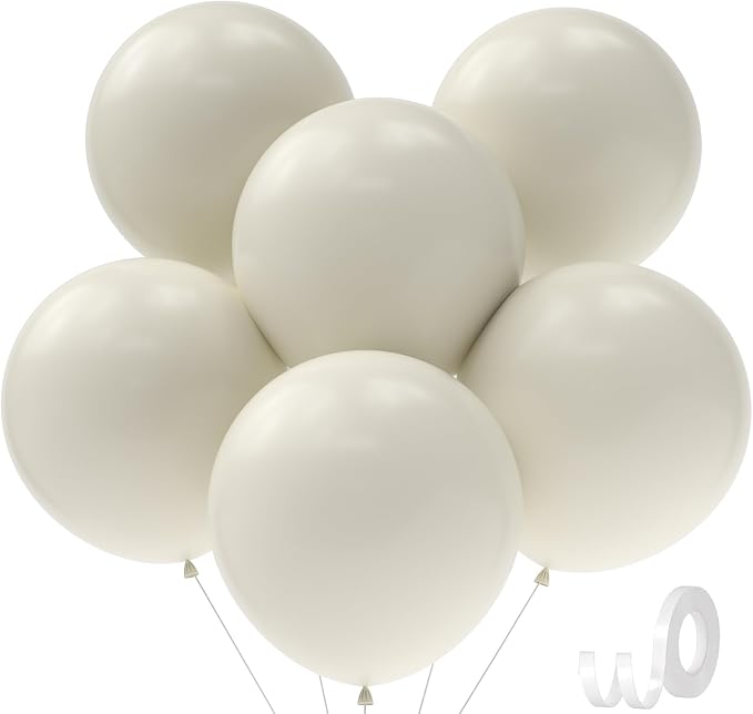 30pcs White Sand Balloons 18 Inch Large Balloon by BAIBAOXIANG