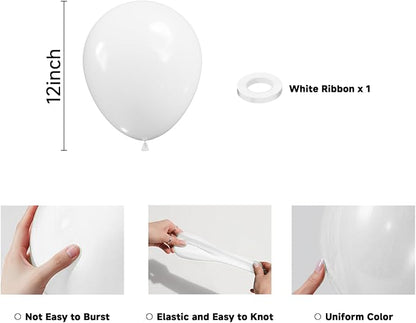 White Latex Balloons - Image 2