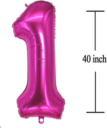 Jonhamwelbor 15 Balloon Number Hot Pink 15 Foil Mylar Jumbo Giant Big Large 51 - Image 2
