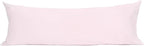 Sunflower Body Pillowcase 100% Cotton Long Pillow Cover/Case Envelope Closure 1 Pack, 21×54 inches Light Pink, Soft and Breathable
